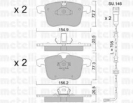 Комплект тормозных колодок METELLI 22-0813-0K