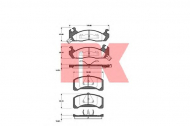 Комплект тормозных колодок NK 222526