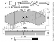 Комплект тормозных колодок TRUSTING 221.0W