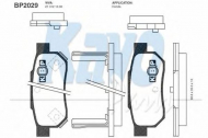 Комплект тормозных колодок KAVO PARTS BP-2029