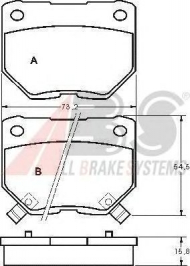 Комплект тормозных колодок A.B.S. 36719 OE