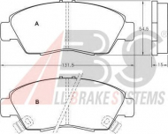 Комплект тормозных колодок A.B.S. 36784 OE