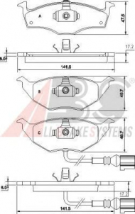Комплект тормозных колодок A.B.S. 37337 OE