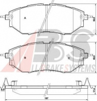 Комплект тормозных колодок A.B.S. 37502