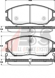 Комплект тормозных колодок A.B.S. 37505