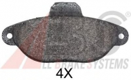 Комплект тормозных колодок A.B.S. 37896 OE