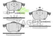 Комплект тормозных колодок KAGER 35-0214