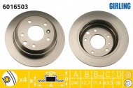 Тормозной диск GIRLING 6016503