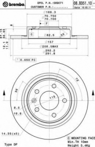 Тормозной диск BRECO BS 7793