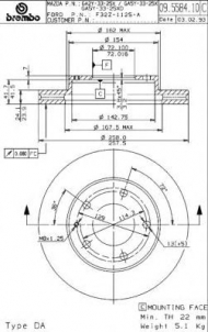 Тормозной диск BRECO BS 8059