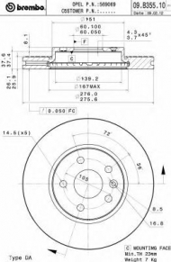 Тормозной диск BRECO BS 8930