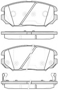 Комплект тормозных колодок WOKING P13043.12