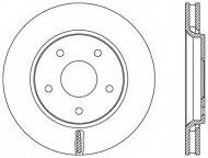 Тормозной диск OPEN PARTS BDA2534.20