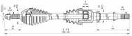 Вал OPEN PARTS DRS6355.00