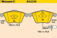 Комплект тормозных колодок BARUM BA2259