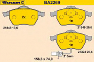 Комплект тормозных колодок BARUM BA2269