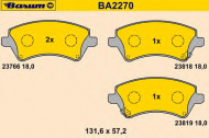 Комплект тормозных колодок BARUM BA2270
