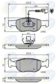Комплект тормозных колодок COMLINE CBP11171