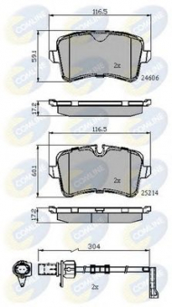 Комплект тормозных колодок COMLINE CBP22121