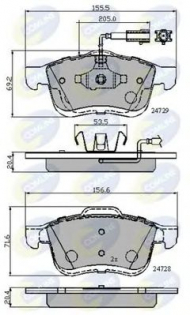 Комплект тормозных колодок COMLINE CBP12032