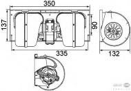вентилятор HELLA 8EW 351 024-491
