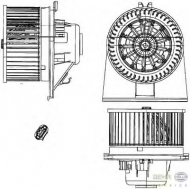 вентилятор HELLA 8EW 351 303-361