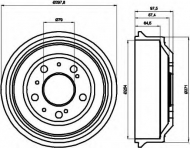 Тормозный барабан HELLA 8DT 355 302-191