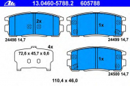 Комплект тормозных колодок ATE 13.0460-5788.2