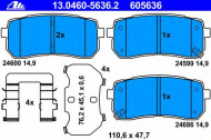Комплект тормозных колодок ATE 13.0460-5636.2