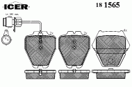 Комплект тормозных колодок ICER 181565