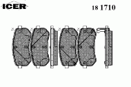 Комплект тормозных колодок ICER 181710