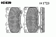 Комплект тормозных колодок ICER 181723