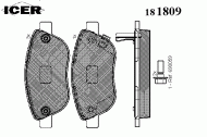 Комплект тормозных колодок ICER 181809