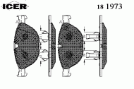 Комплект тормозных колодок ICER 181973