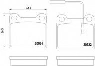 Комплект тормозных колодок PAGID T1060