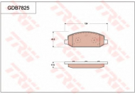 Комплект тормозных колодок TRW GDB7825