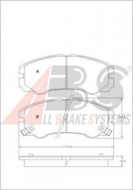Комплект тормозных колодок A.B.S. 36793