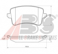 Комплект тормозных колодок A.B.S. 37588