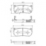 Комплект тормозных колодок NIPPARTS J3610301