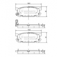 Комплект тормозных колодок NIPPARTS J3613020