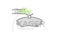 Комплект тормозных колодок KAGER 35-0135