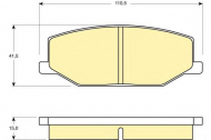 Комплект тормозных колодок GIRLING 6103839