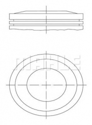 Поршень MAHLE ORIGINAL 033 10 00