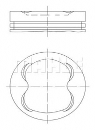Поршень MAHLE ORIGINAL 607 45 00