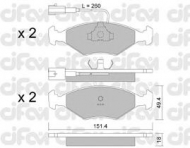 Комплект тормозных колодок CIFAM 822-057-1