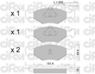 Комплект тормозных колодок CIFAM 822-057-4
