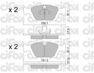 Комплект тормозных колодок CIFAM 822-312-0