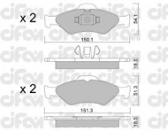 Комплект тормозных колодок CIFAM 822-315-0