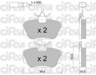 Комплект тормозных колодок CIFAM 822-346-2