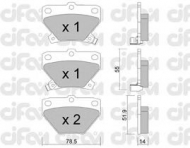 Комплект тормозных колодок CIFAM 822-424-0